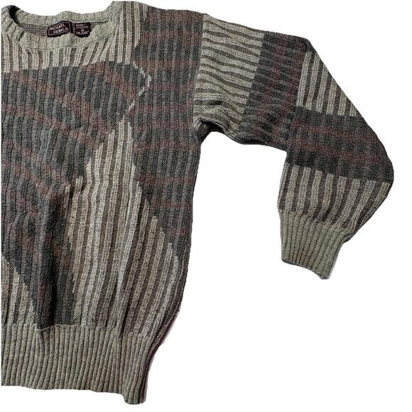Michael Gerald Vintage Abstract Geometric Knit Sweater (Size M) - Picture 3 of 10